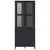 Produktbild 4 för Vitrinskåp VIKEN svart 80x40x190 cm massiv furu