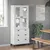 Produktbild 3 för Vitrinskåp VIKEN vit 80x40x190 cm massiv furu