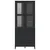 Produktbild 4 för Vitrinskåp VIKEN svart 80x40x190 cm massiv furu