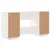 Produktbild 7 för Skrivbord vit 140x50x75 cm massiv furu