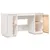 Produktbild 8 för Skrivbord vit 140x50x75 cm massiv furu