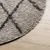 Produktbild 4 för Matta långluggad modern beige och antracit Ø 100 cm