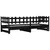 Produktbild 8 för Utdragbar dagbädd svart 2x(90x200) cm massiv furu