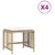 Produktbild 2 för Trädgårdspallar med dynor 4 st beige 41x41x36 cm konstrotting