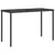 Produktbild 2 för Trädgårdsbord med glasskiva svart 115x54x74 cm konstrotting