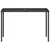 Produktbild 4 för Trädgårdsbord med glasskiva svart 115x54x74 cm konstrotting