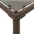 Produktbild 8 för Trädgårdsbord med glasskiva brun 115x54x74 cm konstrotting
