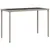 Produktbild 2 för Trädgårdsbord med glasskiva ljusgrå 115x54x74 cm konstrotting