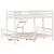 Produktbild 6 för Våningssäng 80x200/140x200 cm vit massiv furu