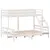 Produktbild 3 för Våningssäng 80x200/140x200 cm vit massiv furu
