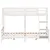 Produktbild 4 för Våningssäng 80x200/140x200 cm vit massiv furu
