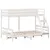 Produktbild 3 för Våningssäng 90x200/120x200 cm vit massiv furu