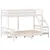 Produktbild 3 för Våningssäng 90x200/140x200 cm vit massiv furu