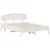 Produktbild 3 för Sängram med huvudgavel vit 135x190 cm massiv furu