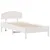 Produktbild 3 för Sängram med huvudgavel vit 90x190 cm massiv furu