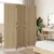 Produktbild 3 för Rumsavdelare 3 paneler beige konstrottning