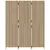 Produktbild 5 för Rumsavdelare 3 paneler beige konstrottning