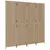 Produktbild 4 för Rumsavdelare 4 paneler beige konstrottning