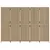 Produktbild 5 för Rumsavdelare 5 paneler beige konstrottning