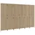 Produktbild 4 för Rumsavdelare 6 paneler beige konstrottning