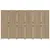 Produktbild 5 för Rumsavdelare 6 paneler beige konstrottning