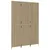 Produktbild 4 för Rumsavdelare 3 paneler beige konstrottning