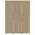 Produktbild 5 för Rumsavdelare 3 paneler beige konstrottning