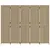 Produktbild 5 för Rumsavdelare 5 paneler beige konstrottning