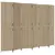 Produktbild 2 för Rumsavdelare 6 paneler beige konstrottning