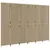 Produktbild 4 för Rumsavdelare 6 paneler beige konstrottning