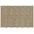 Produktbild 5 för Rumsavdelare 6 paneler beige konstrottning