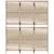 Produktbild 5 för Rumsavdelare 3 paneler beige konstrottning
