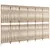 Produktbild 4 för Rumsavdelare 6 paneler beige konstrottning