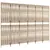 Produktbild 4 för Rumsavdelare 6 paneler beige konstrottning