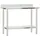Arbetsbord med överhylla 110x55x150 cm rostfritt stål