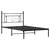 Produktbild 4 för Sängram med huvudgavel metall svart 107x203 cm