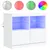 Produktbild 2 för Skänk med LED-belysning vit 81x37x67 cm