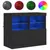 Produktbild 2 för Skänk med LED-belysning svart 81x37x67 cm