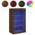 Produktbild 2 för Skänk med LED-belysning brun ek 60,5x37x100 cm