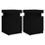 Produktbild 2 för Sängbord med LED-lampor 2 st svart 35x39x55 cm