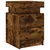 Produktbild 6 för Sängbord med LED-lampor 2 st rökfärgad ek 35x39x55 cm