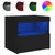 Produktbild 2 för Sängbord med LED-lampor svart 50x40x45 cm