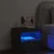 Produktbild 4 för Sängbord med LED-lampor svart 50x40x45 cm