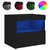 Produktbild 6 för Sängbord med LED-lampor 2 st svart 50x40x45 cm