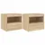 Produktbild 2 för Sängbord med LED-lampor 2 st sonoma-ek 50x40x45 cm
