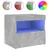 Produktbild 6 för Sängbord med LED-lampor 2 st betonggrå 50x40x45 cm