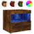 Produktbild 2 för Sängbord med LED-lampor rökfärgad ek 50x40x45 cm