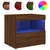 Produktbild 6 för Sängbord med LED-lampor 2 st brun ek 50x40x45 cm