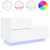 Produktbild 2 för Sängbord med LED-belysning vit 70x36x40,5 cm