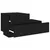 Produktbild 6 för Sängbord med LED-belysning svart 70x36x40,5 cm